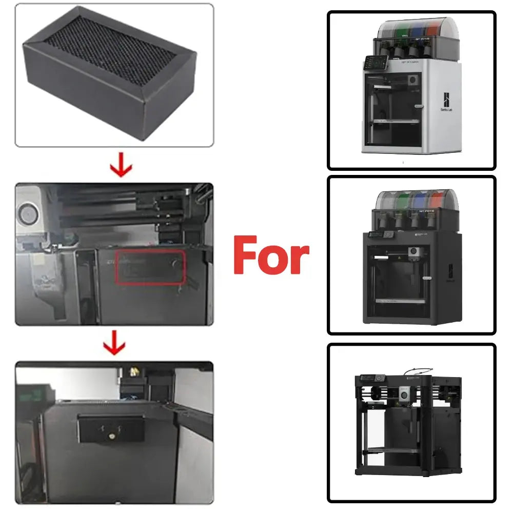 1/2/5Pcs Bambu Lab P1 X1 Activated Carbon Filter Air purifier Filter Replacement For Bambu Lab X1 X1C P1P P1S 3D Printer Parts - i3dyou