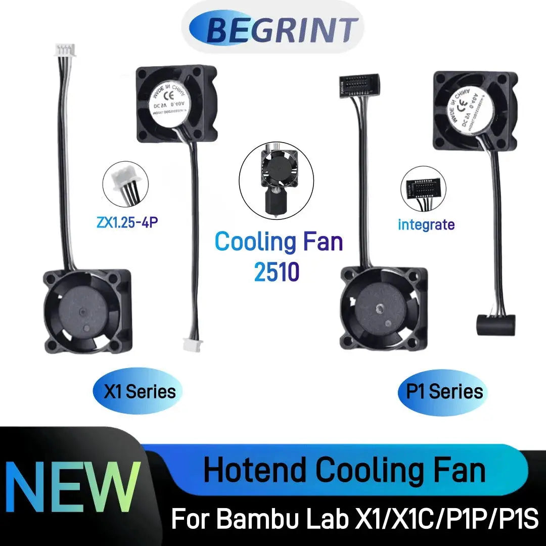 2510 Fan For Bambu Lab X1/P1 Hotend Cooling Fan With Cable Rapid cooling Fan For Bambu X1C P1S P1P 3D Printer Accessories - i3dyou