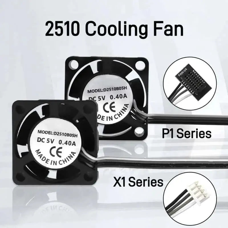2510 Fan For Bambu Lab X1/P1 Hotend Cooling Fan With Cable Rapid cooling Fan For Bambu X1C P1S P1P 3D Printer Accessories - i3dyou