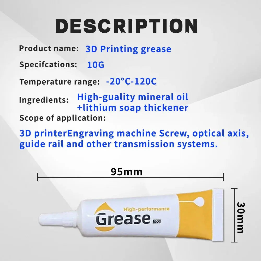 3D Printer Gear Grease Lube For 3D Printer Reduce Noise Good Lubrication Effect Lubricating Oil For Bambu Lab X1 X1C P1S P1P - i3dyou