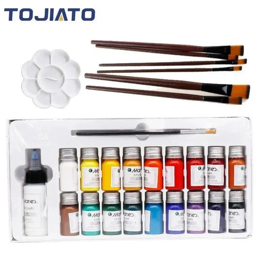 3D Printer Model Coloring Special Pigment Acrylic Paint PLA ABS DIY Model Color Kit Tool 18 colors For Fdm Dlp 3D Print Model - i3dyou