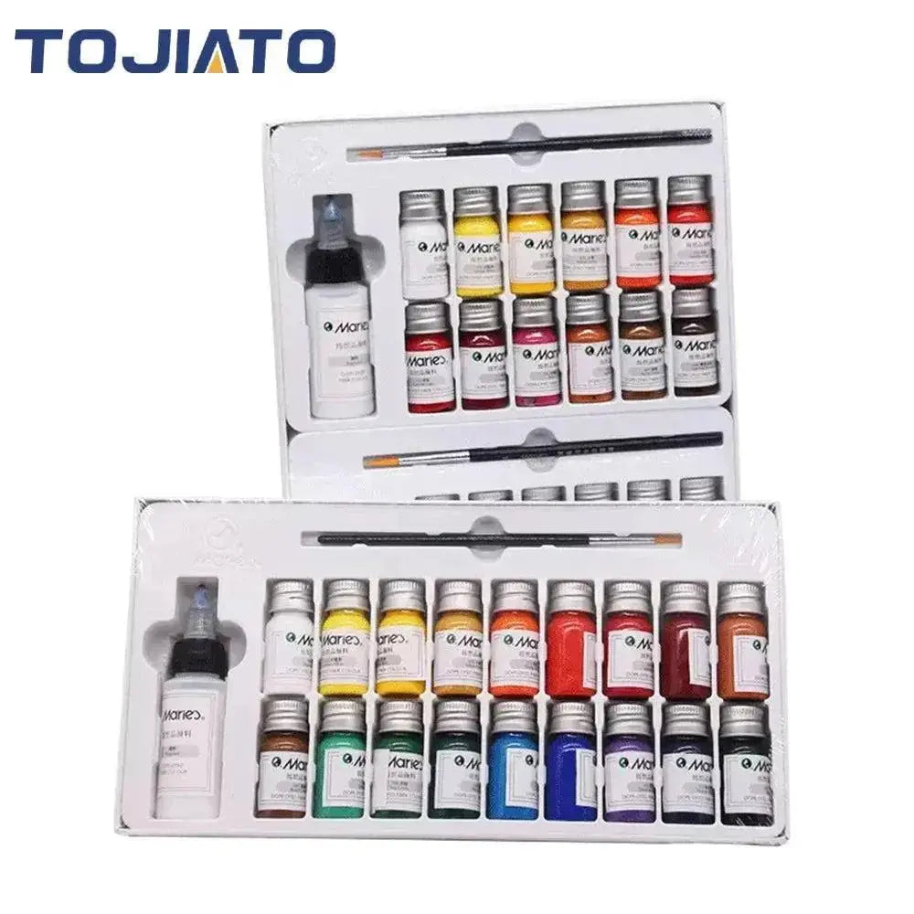 3D Printer Model Coloring Special Pigment Acrylic Paint PLA ABS DIY Model Color Kit Tool 18 colors For Fdm Dlp 3D Print Model - i3dyou