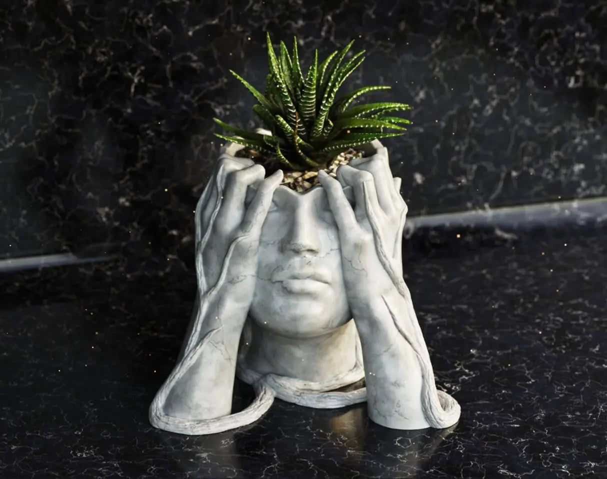 3d Vase Planter Women design Stl File i3dyou