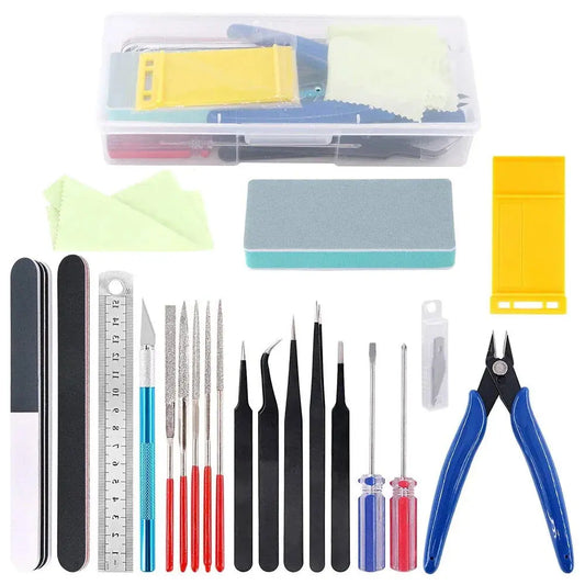 3d model's 3D Printer Tool Kit Trimming Knife Scraper Cleaning Needle Tweezers Pliers Deburring Kit DIY 3D Printing Tools - i3dyou