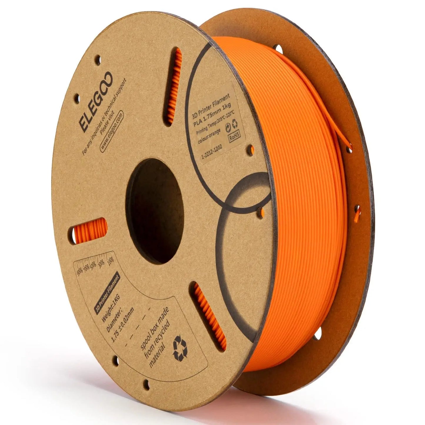 ELEGOO PLA Filament 1.75mm Black 2KG, 3D Printer Filament Dimensional Accuracy +/- 0.02mm, 2 Pack 1kg Cardboard Spool(2.2lbs) 3D Printing Filament Fits for Most FDM 3D Printers i3dyou