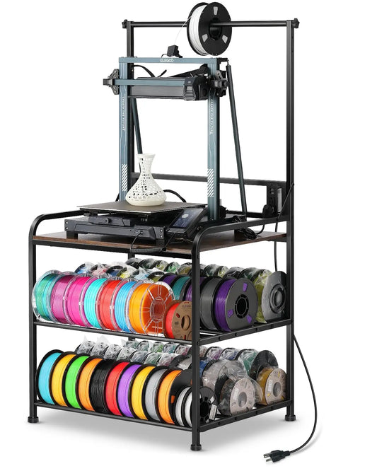 3D Printer Rack Filaments Storage - Rolling 3d Printing Stand Filament Organizer, Spools Holder Racks Cart with Wheels, Heavy Duty Shelf Hold Spool PLA, ABS, PETG for Garage Office Workshop i3dyou