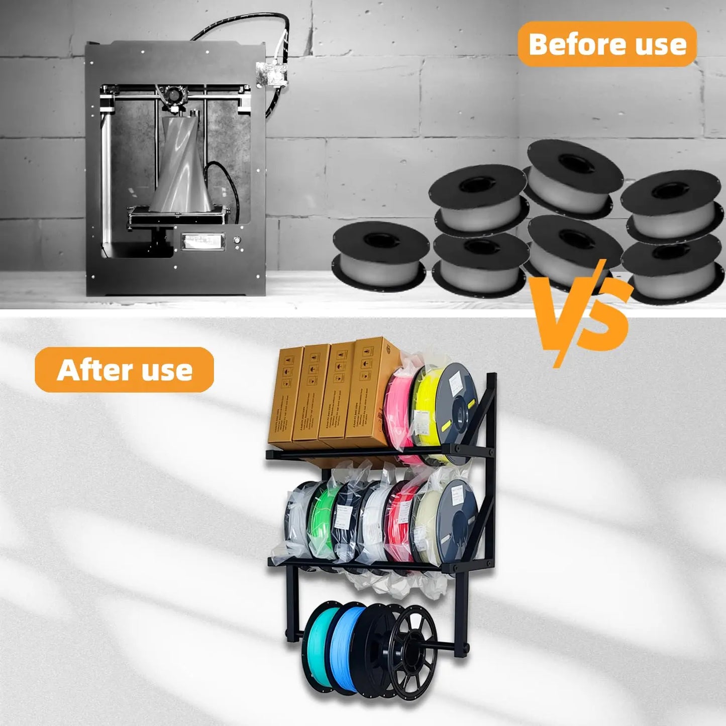 3D Printer Filament Storage Rack,Wall Mount 3D Printer Filament Storage Rack,3D Filament Storage i3dyou
