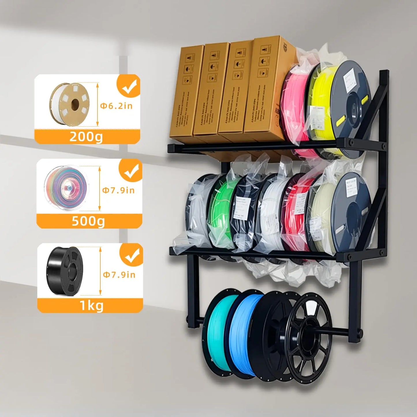3D Printer Filament Storage Rack,Wall Mount 3D Printer Filament Storage Rack,3D Filament Storage i3dyou