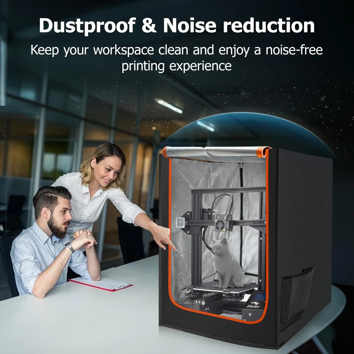 3D Printer Enclosure with LED Lighting, Fireproof Dustproof Tent Constant Temperature Protective i3dyou