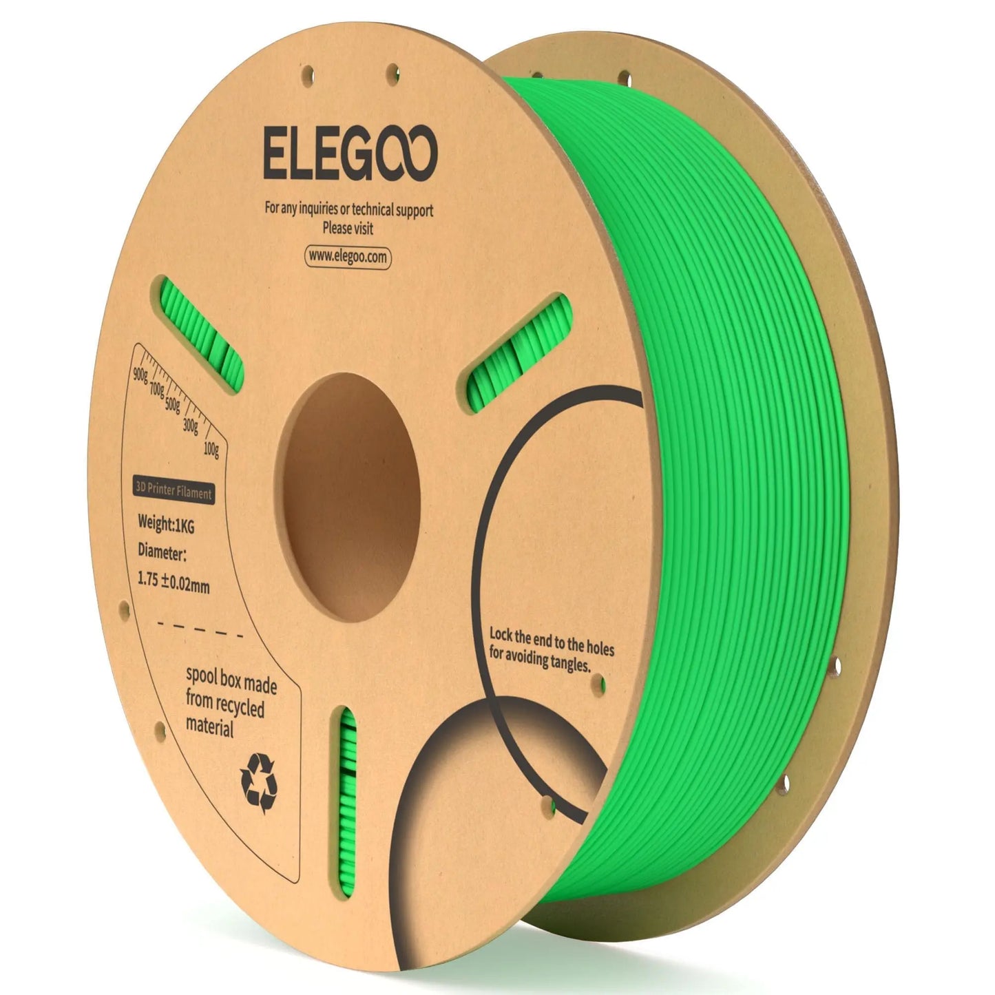 ELEGOO PLA Filament 1.75mm Black 2KG, 3D Printer Filament Dimensional Accuracy +/- 0.02mm, 2 Pack 1kg Cardboard Spool(2.2lbs) 3D Printing Filament Fits for Most FDM 3D Printers i3dyou