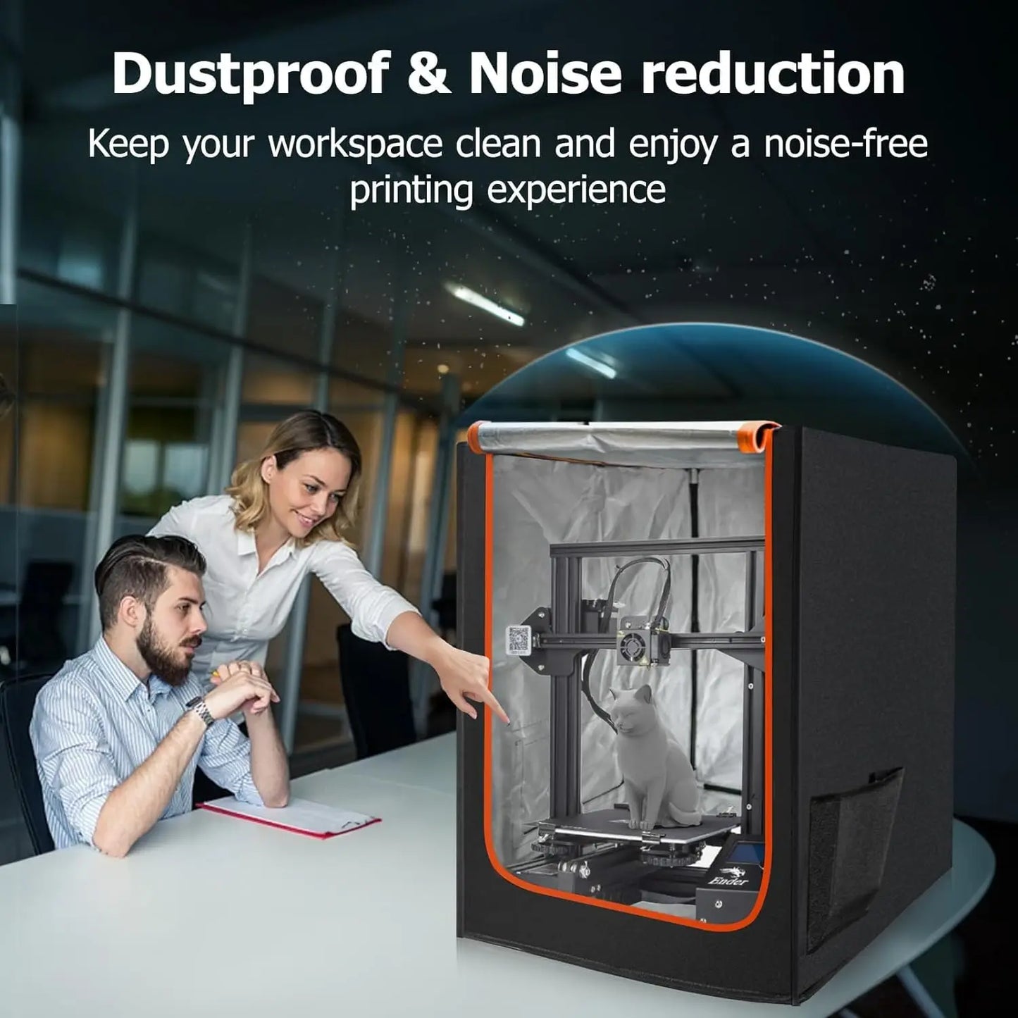 3D Printer Enclosure with LED Lighting, Fireproof Dustproof Tent Constant Temperature Protective i3dyou