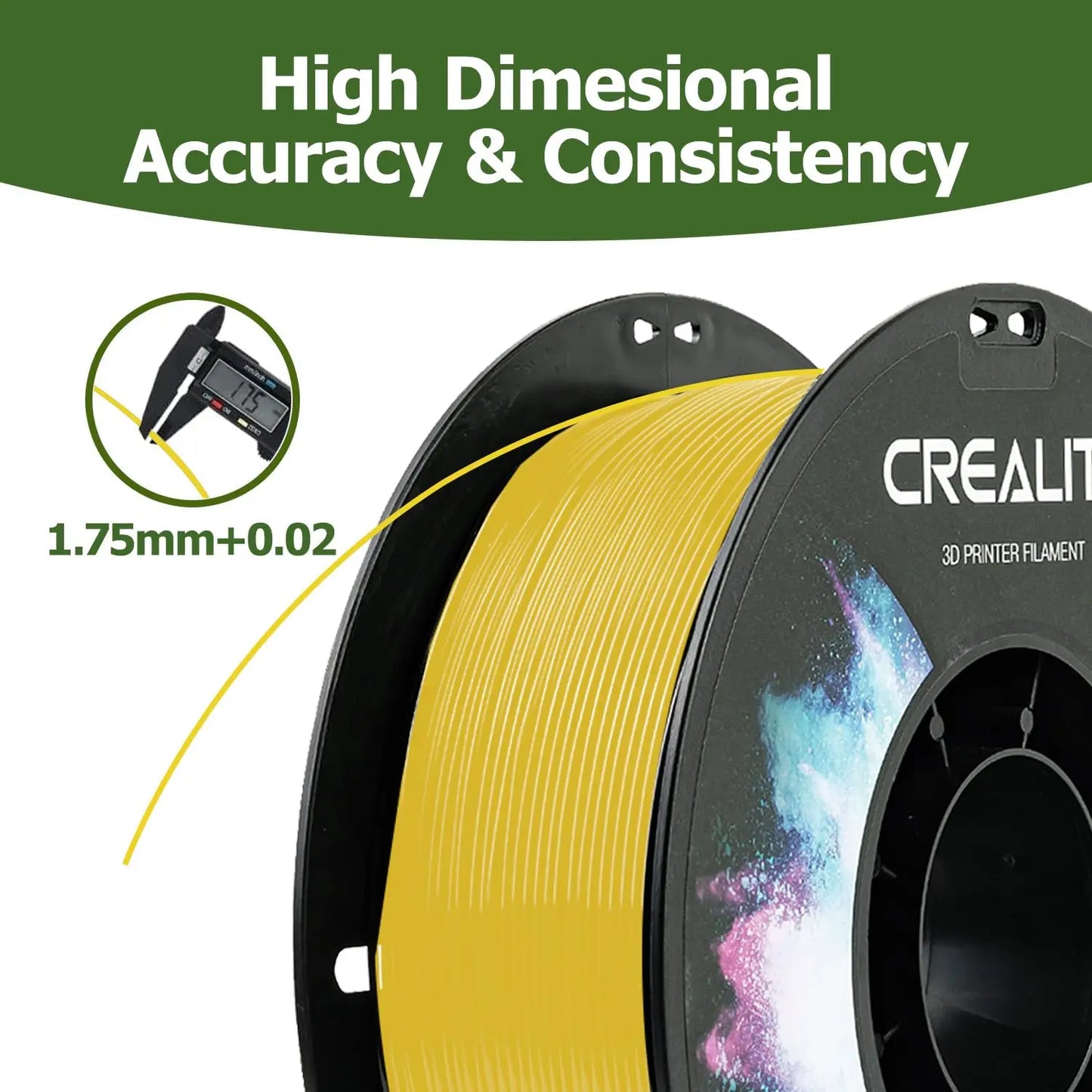 Official CR PETG 3D Printer Filament 1.75mm 1KG (2.2lbs), High Precision Strong Toughness, Odorless Better Flow Moistureproof 3D Printing Ender Filament (Black) i3dyou