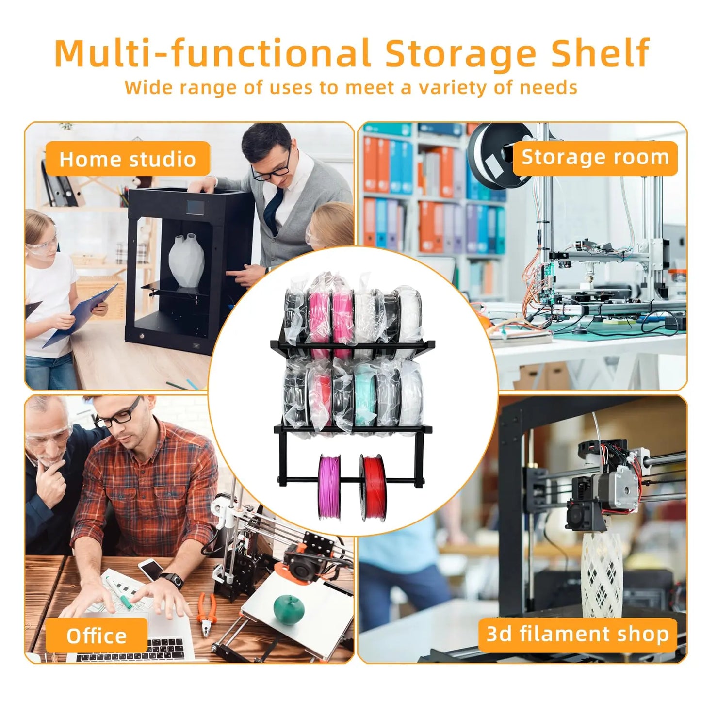 3D Printer Filament Storage Rack,Wall Mount 3D Printer Filament Storage Rack,3D Filament Storage i3dyou