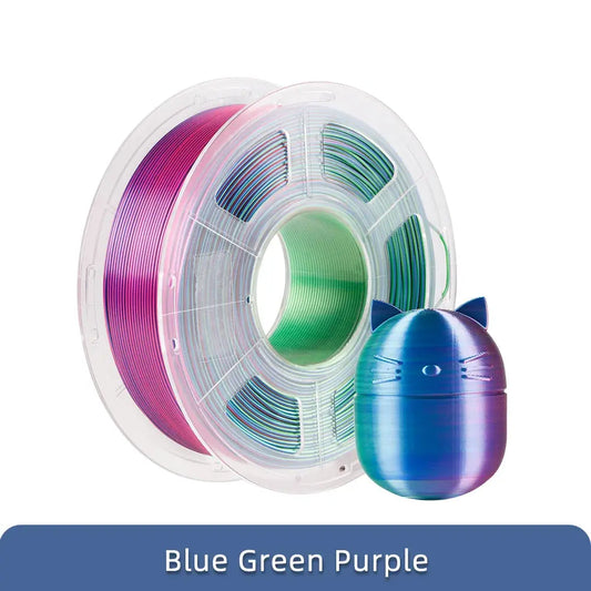 ANYCUBIC Silk PLA Dual-Color Tri-Colo 1.75mm PLA Filament 1KG For FDM 3D Printer Shine Bright Multicolor 3D Printing Material - i3dyou