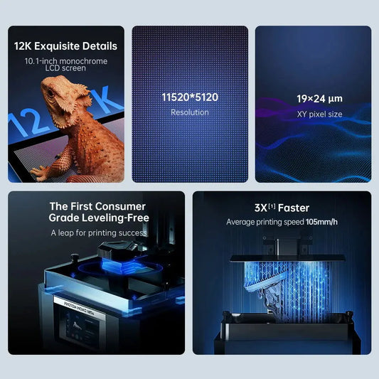 ANYCUBIC Photon Mono M5s 12K Resin 3D Printer 10.1 Inch UV LCD 3D Printer Leveling-Free 3X Faster High-Speed Smart 3D Printing - i3dyou