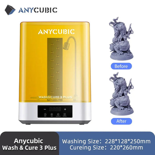 ANYCUBIC Wash & Cure 3 Plus Washing Curing 2 in 1 Machine For Photon Mono M5s LCD 3D Printer 3D Printing Models - i3dyou