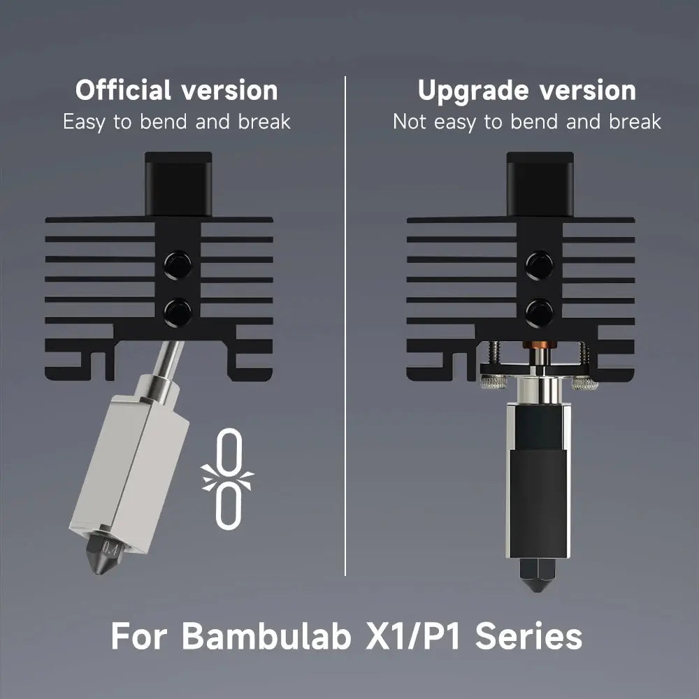 Bambu Lab P1P Hotend Bi Metal Throat Lab x1 Hotend Bi Nozzle P1P Thermistor Hardened Steel Nozzle For Bambu Hotend - i3dyou
