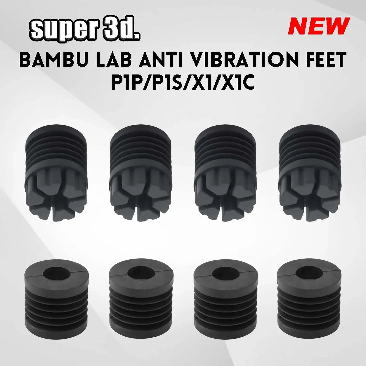 Bambu Lab P1P P1S Anti Vibration Feet Anti-slip Anti-Shock Dust-proof Silicone Foot Pad Bamboo Bambulabs X1/X1C 3D Printer Parts i3dyou