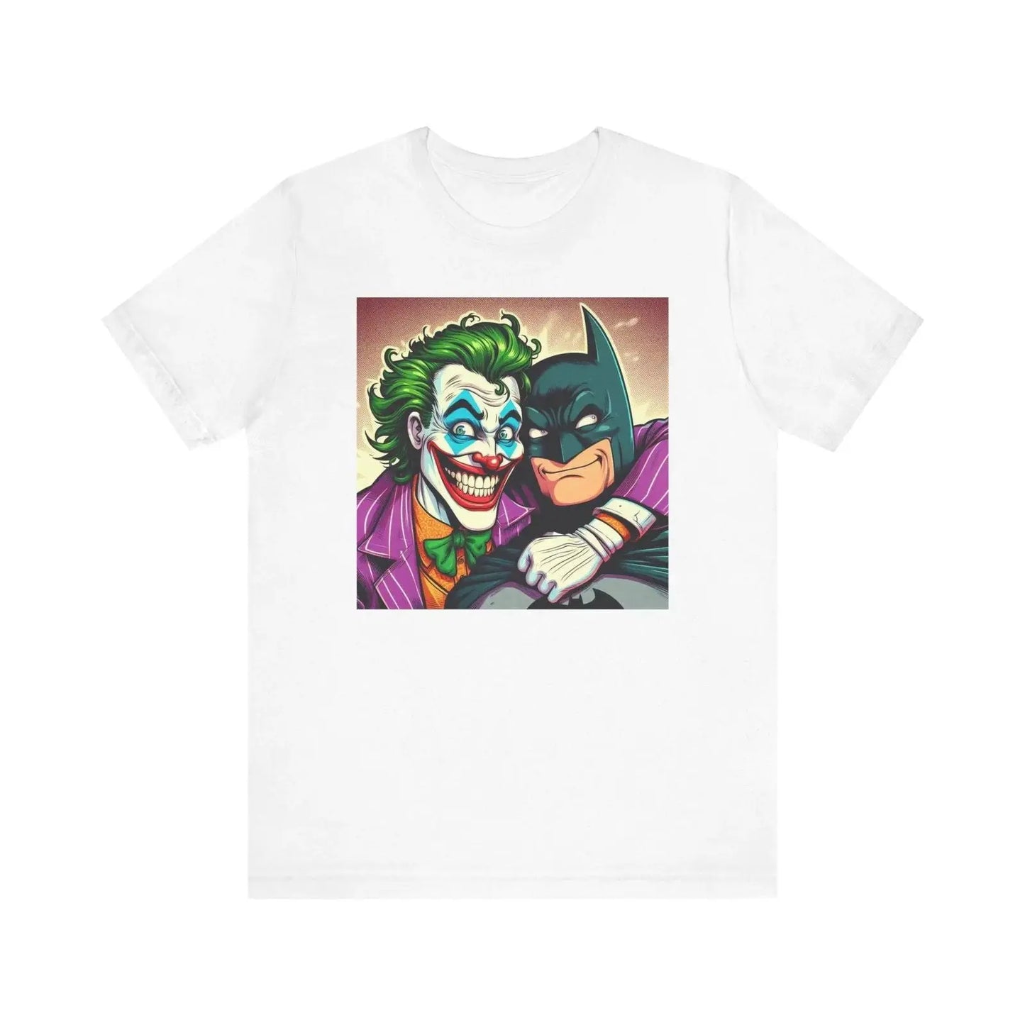 Batman and Joker Besties Shirt, Cute Joker Batman Movie, Superhero Best Friends Shirt, Men's and Women's Joker Unisex Jersey Short Sleeve Te - i3dyou