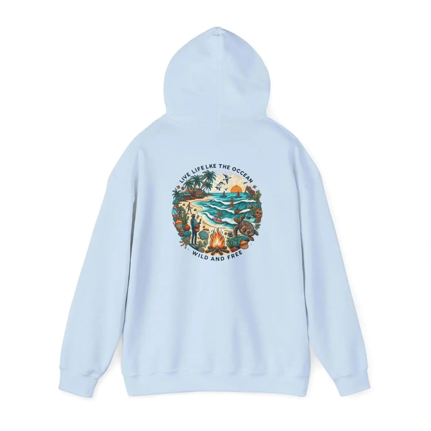 Beach Hoodie Summer Vibes Hoodie, Tumblr Sweatshirt Unisex Heavy Blend™ Hooded Sweatshirt - i3dyou