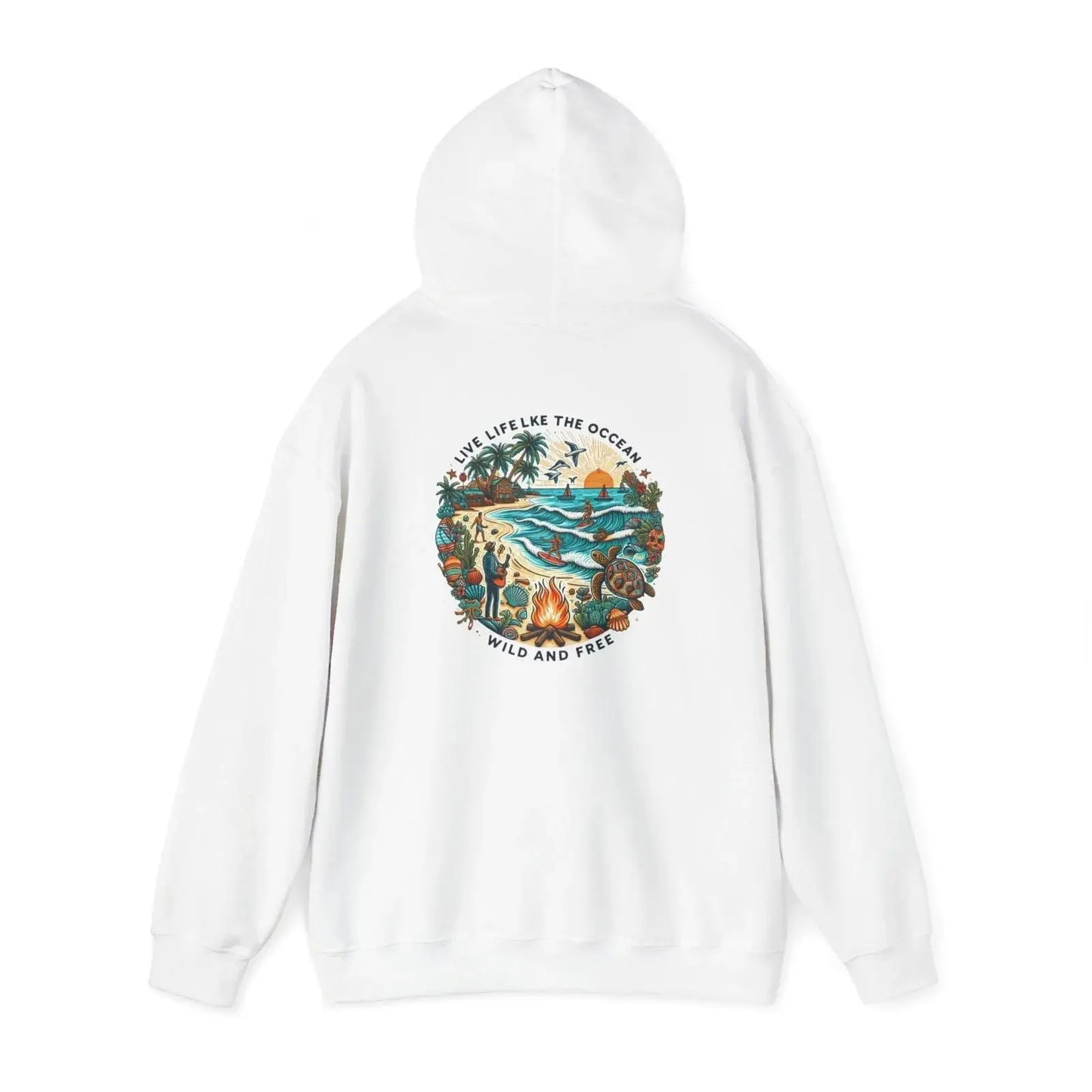 Beach Hoodie Summer Vibes Hoodie, Tumblr Sweatshirt Unisex Heavy Blend™ Hooded Sweatshirt - i3dyou