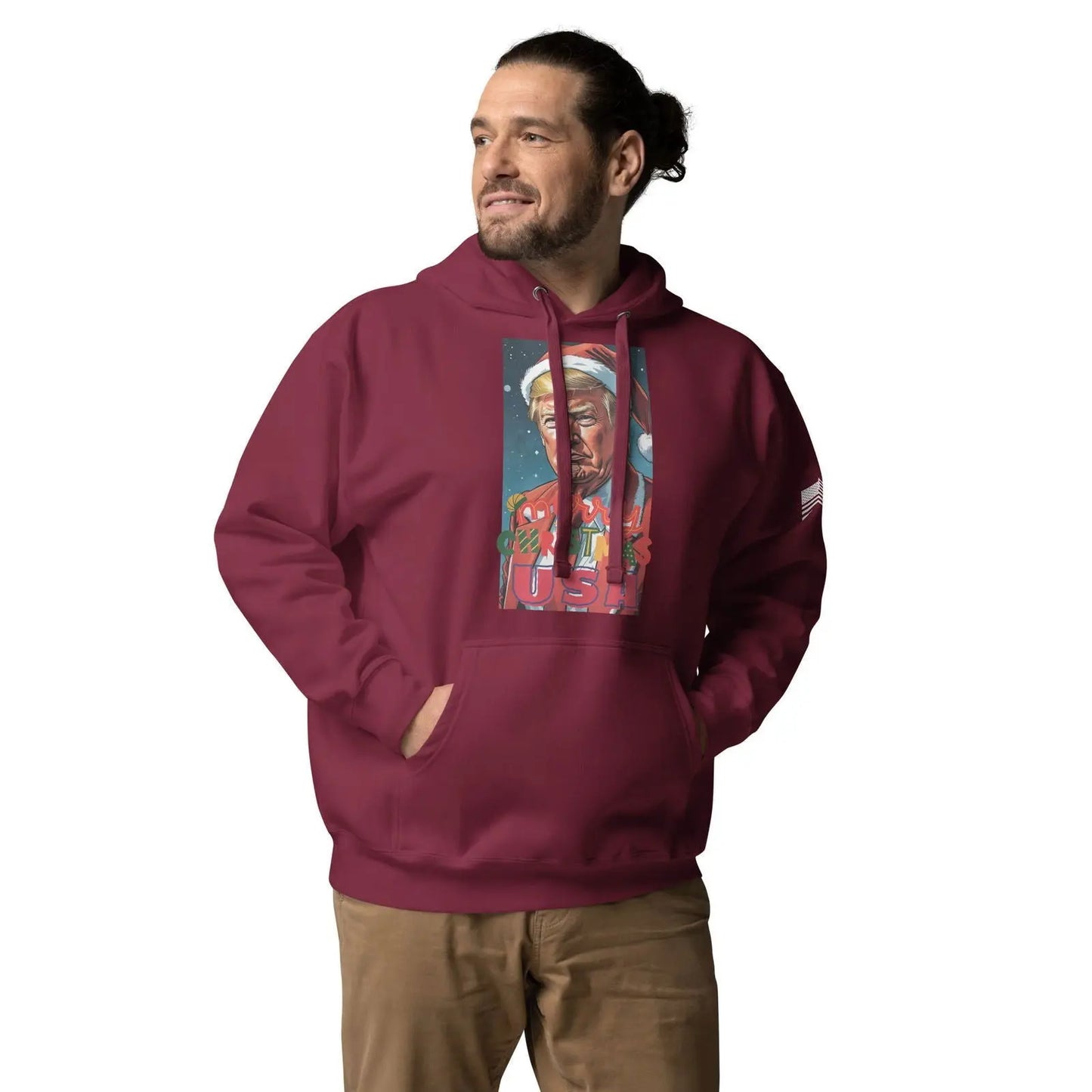 Christmas Donlad Trump Lover Apparel Premium Unisex Hoodie - i3dyou