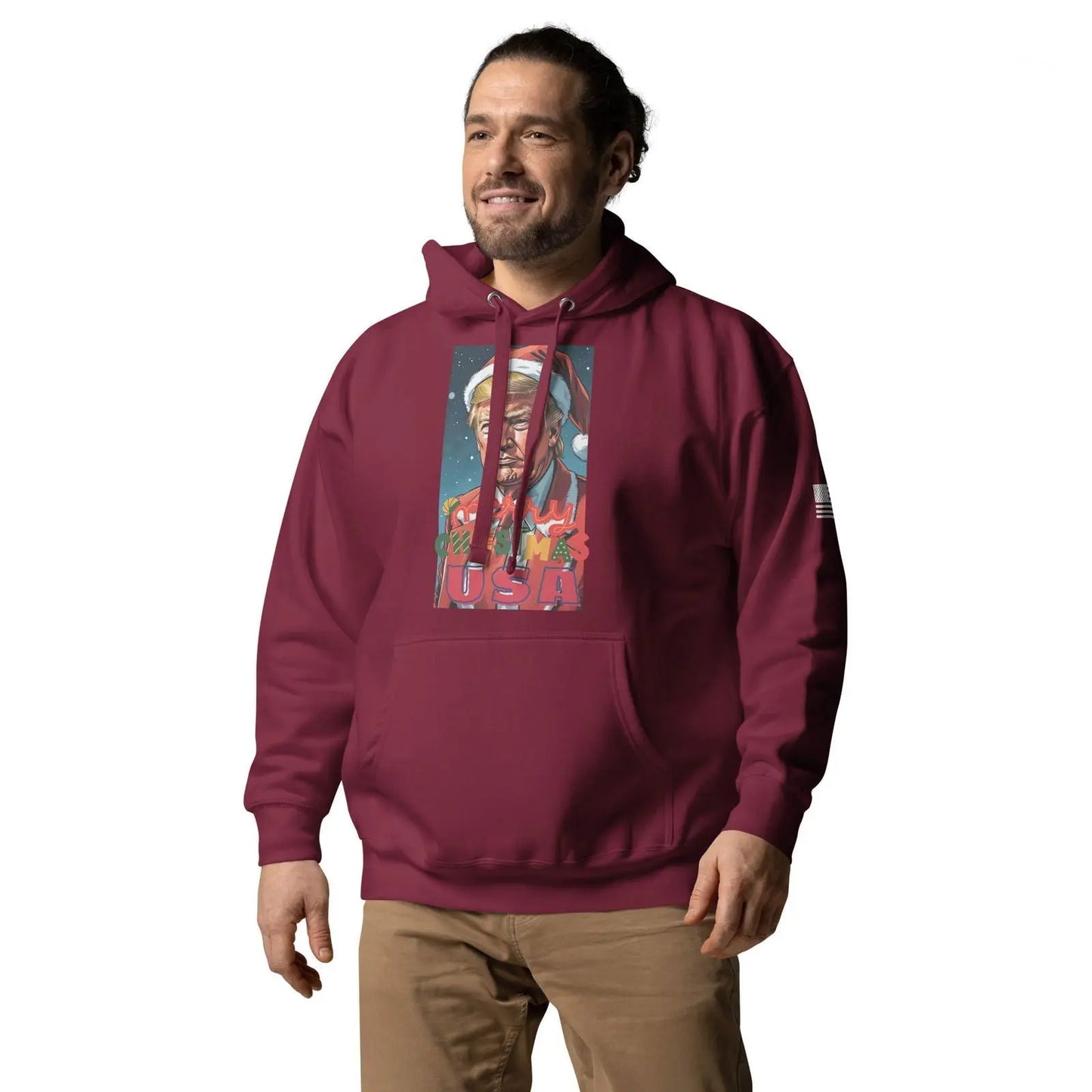 Christmas Donlad Trump Lover Apparel Premium Unisex Hoodie - i3dyou