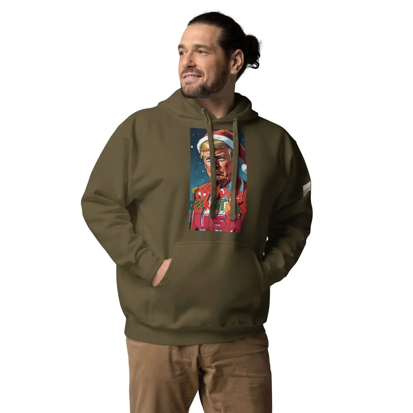 Christmas Donlad Trump Lover Apparel Premium Unisex Hoodie - i3dyou