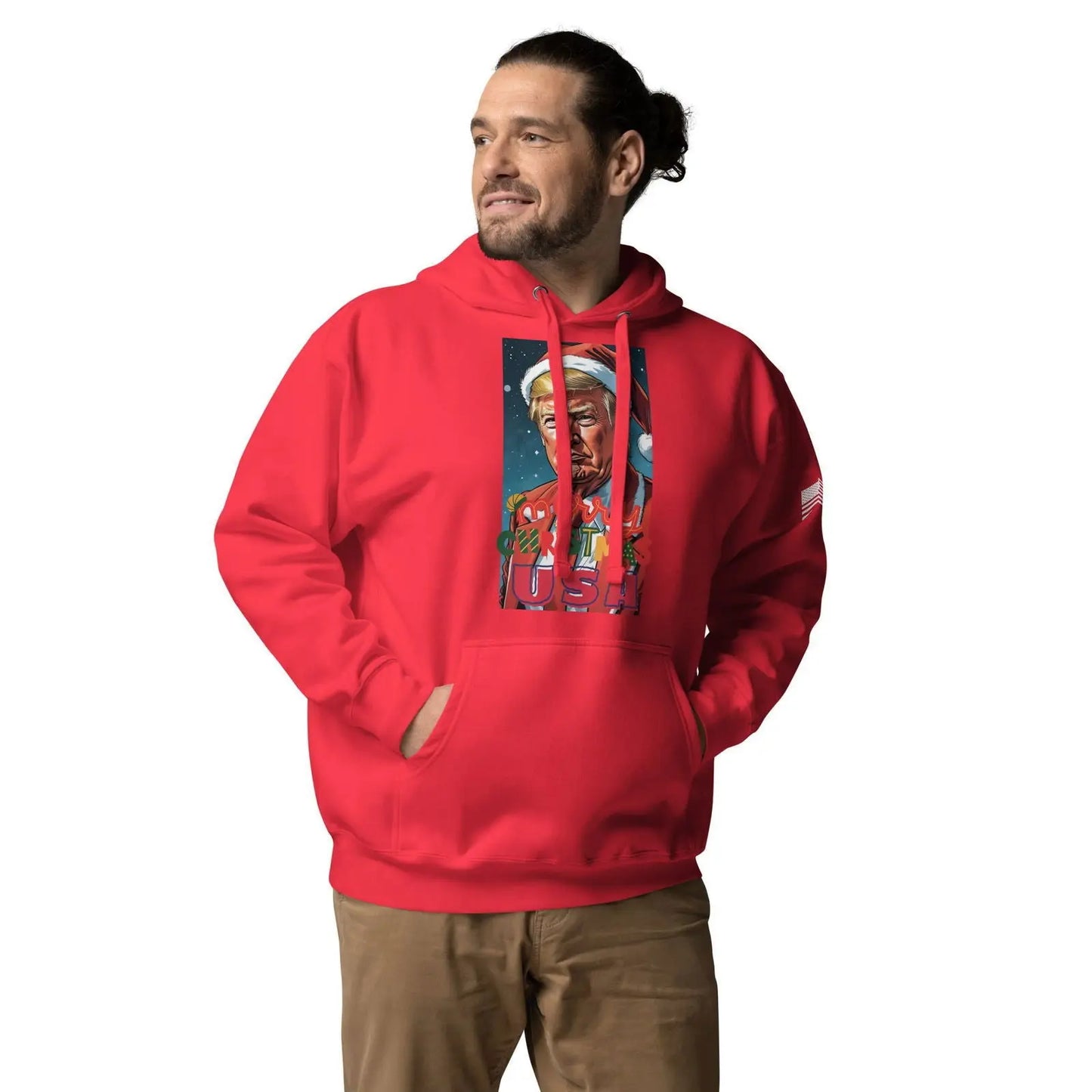 Christmas Donlad Trump Lover Apparel Premium Unisex Hoodie - i3dyou