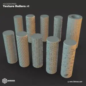 Clay roller texture designs 3d print files i3dyou