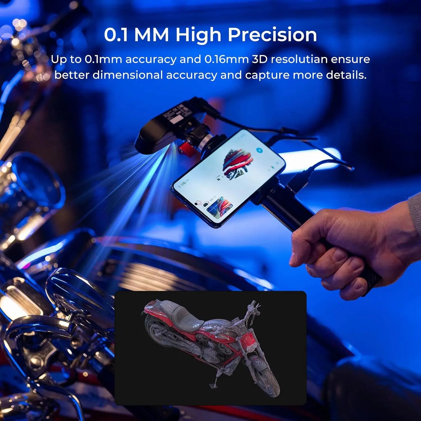 Creality 3D Scanner CR-Scan Ferret for 3D Printing, Upgrade Handheld Scanner with 30 FPS High Scan Speed, Dual Mode Scanning, 0.1mm Accuracy for Andriod Phone PC Win 10/11 - i3dyou