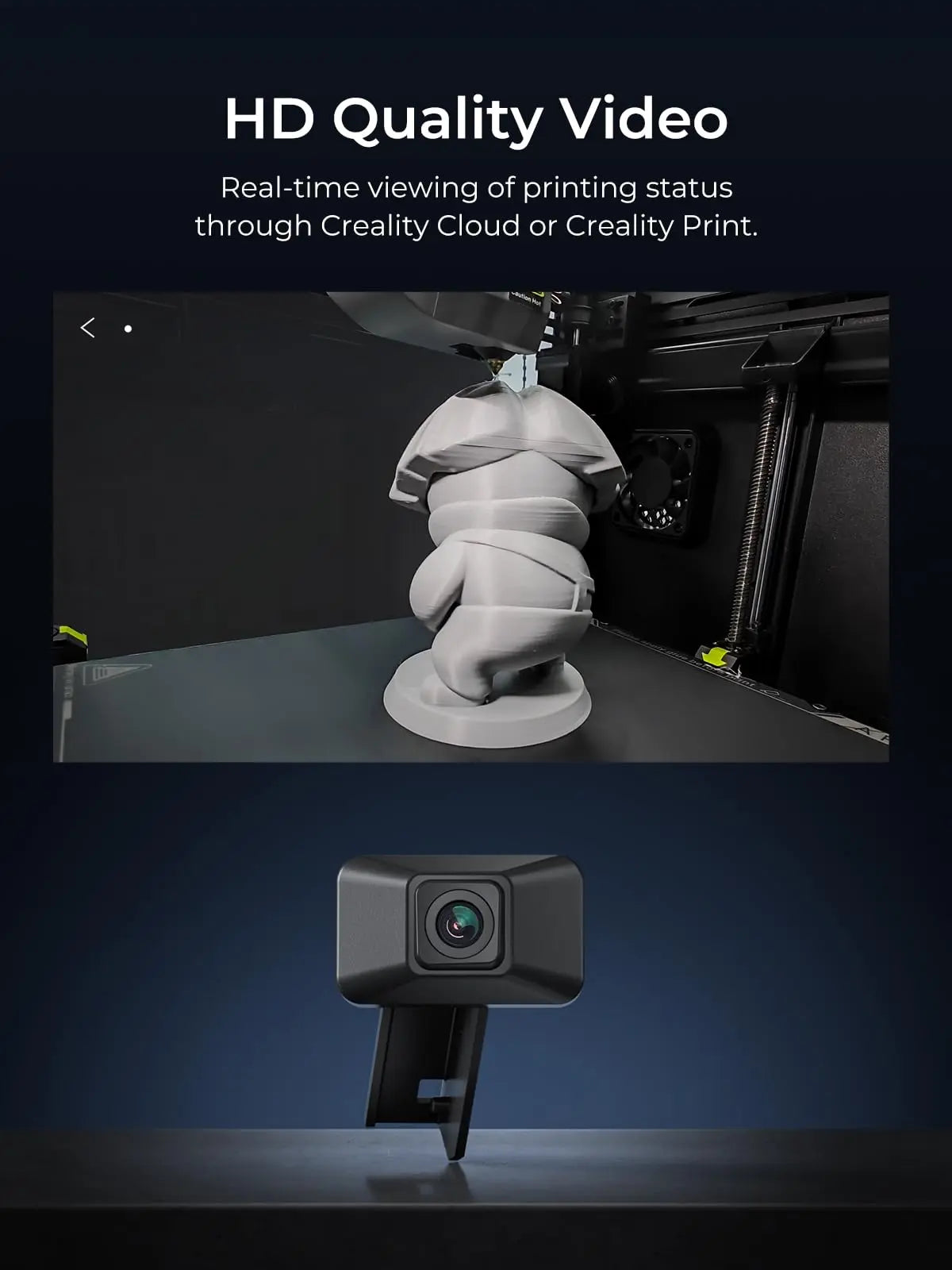 Creality Nebula Camera, 3D Printer Camera for 24H Real-Time Monitoring, Time-Lapse, Spaghetti Detection, Compatible with Sonic Pad, Nebula Pad, Ender 3 V3/Plus/KE/SE, CR-10 SE, HOLOT-MAGE/PRO - i3dyou