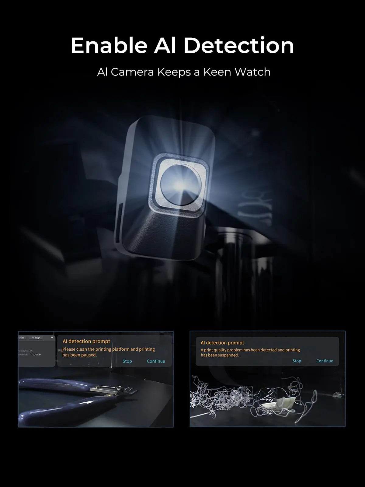 Creality Nebula Camera, 3D Printer Camera for 24H Real-Time Monitoring, Time-Lapse, Spaghetti Detection, Compatible with Sonic Pad, Nebula Pad, Ender 3 V3/Plus/KE/SE, CR-10 SE, HOLOT-MAGE/PRO - i3dyou