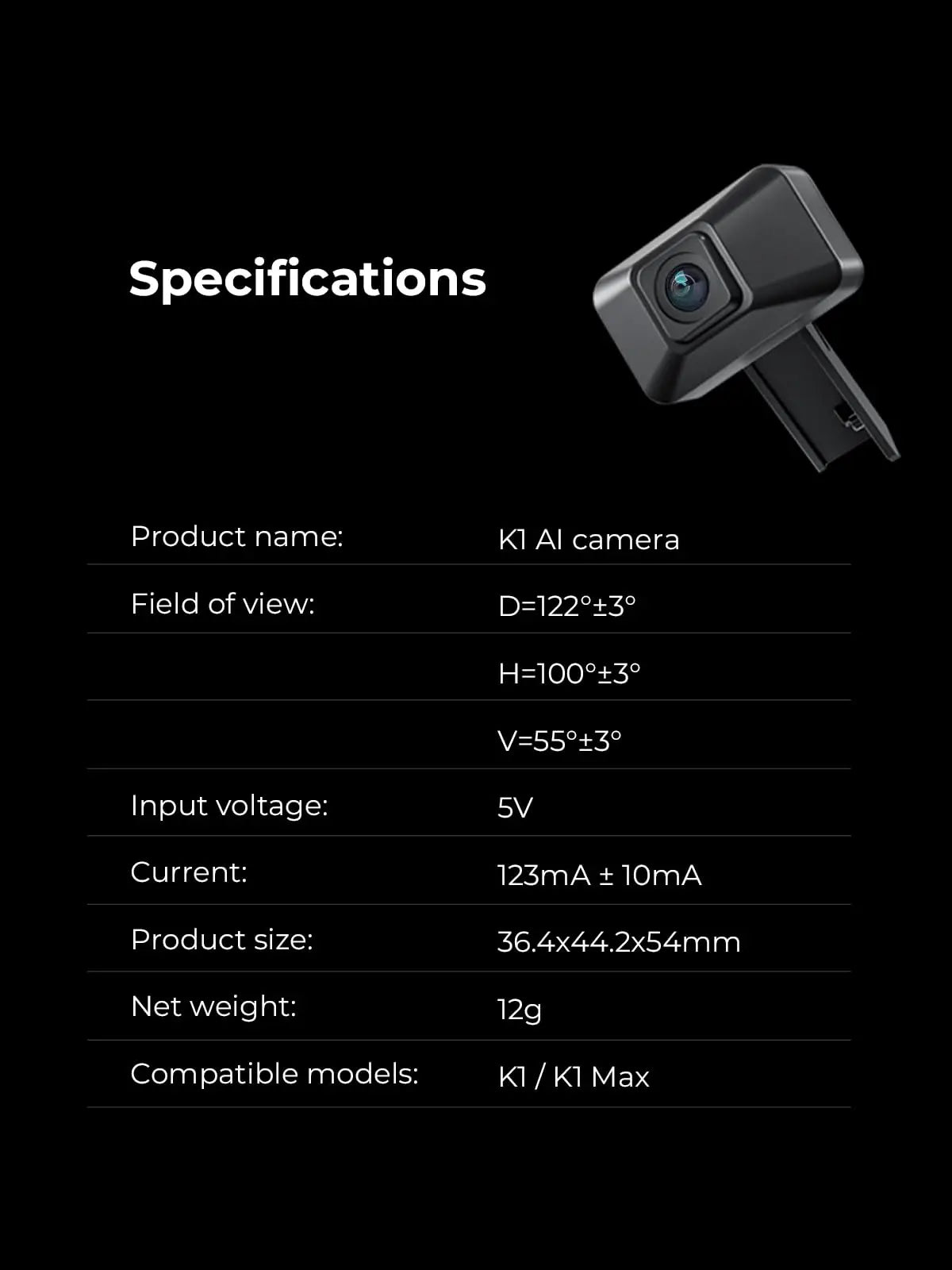 Creality Nebula Camera, 3D Printer Camera for 24H Real-Time Monitoring, Time-Lapse, Spaghetti Detection, Compatible with Sonic Pad, Nebula Pad, Ender 3 V3/Plus/KE/SE, CR-10 SE, HOLOT-MAGE/PRO - i3dyou