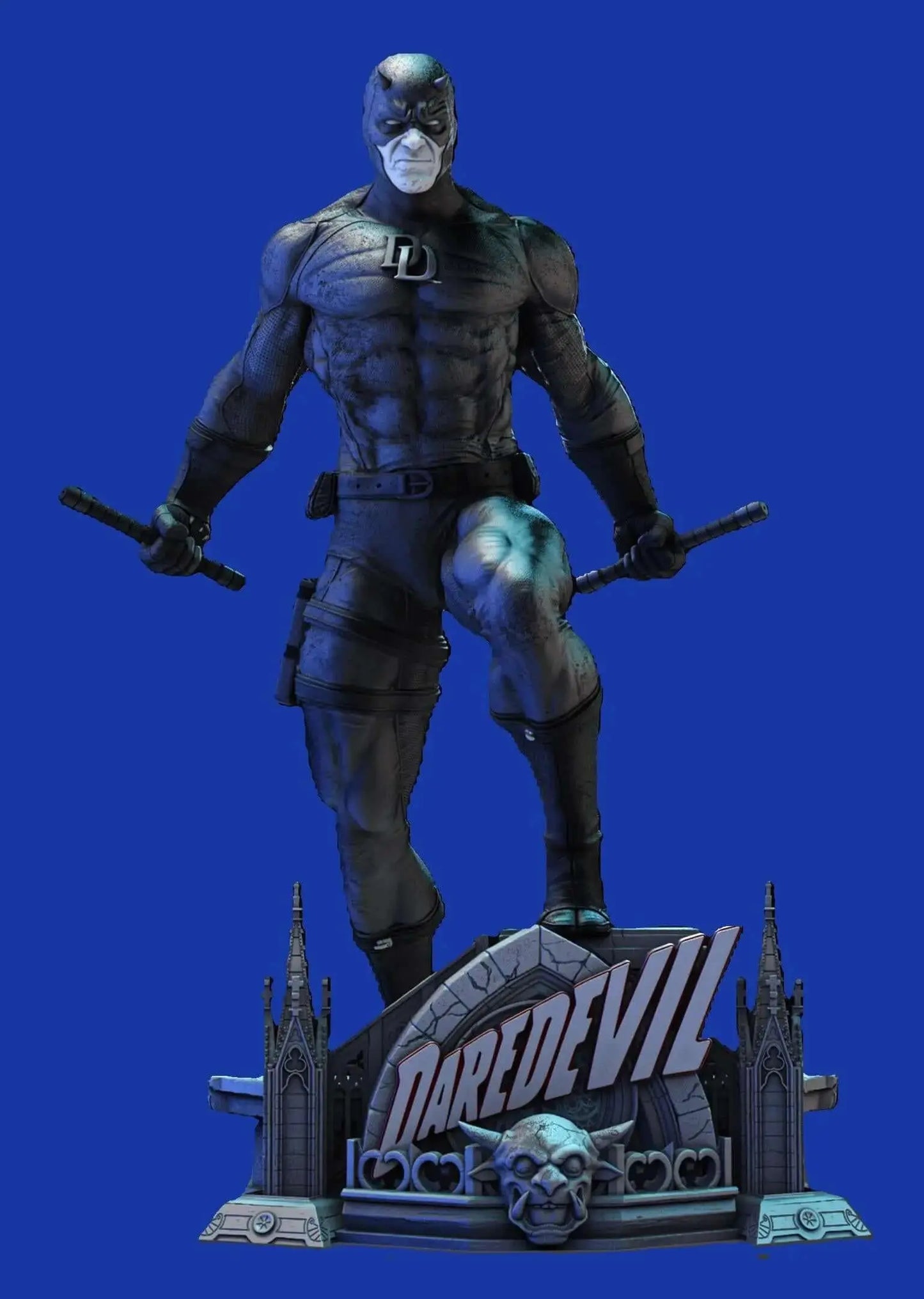 Daredevil statue 3d print STL file, Ready to print 3d printing service, sculpture, comics - i3dyou