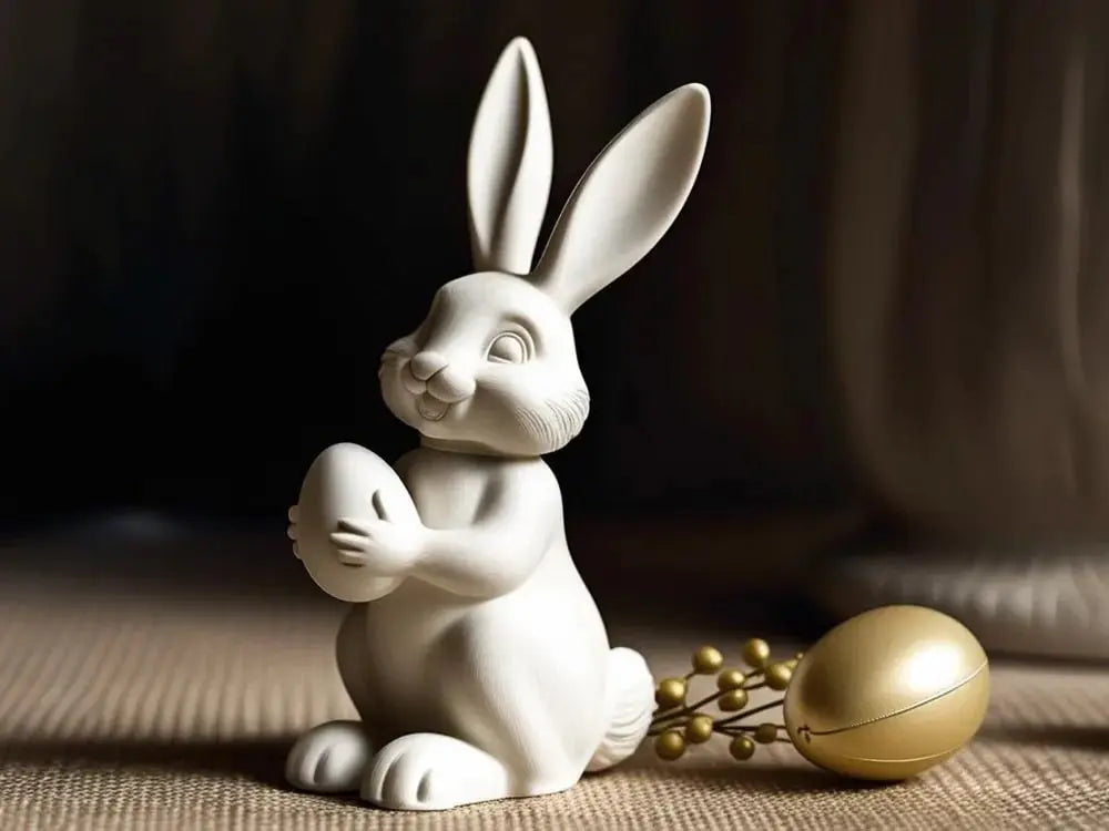 Easter bunny with egg 3d printable file i3dyou