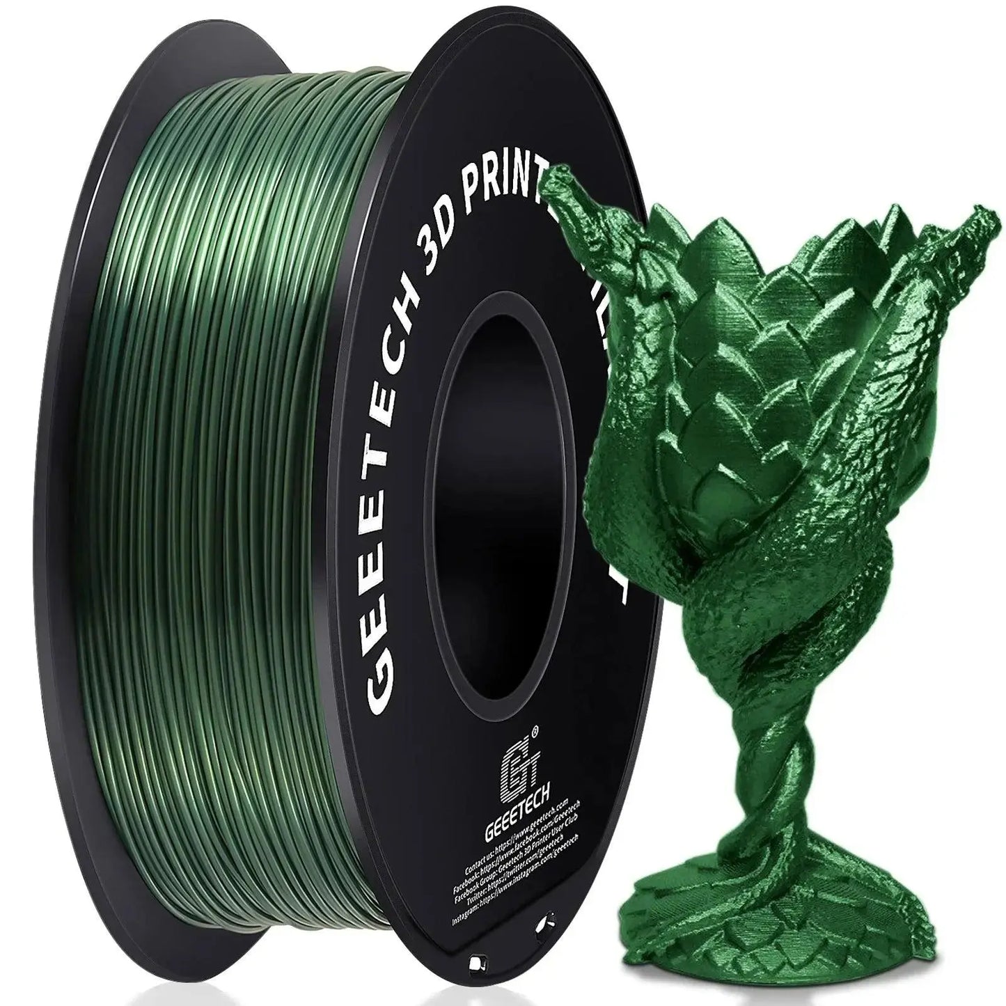 GEEETECH 1roll/1kg 1.75mm PLA Silk PLA Filament Vacuum Packaging Overseas Warehouses Various Colors For 3D Printer Fast Ship - i3dyou