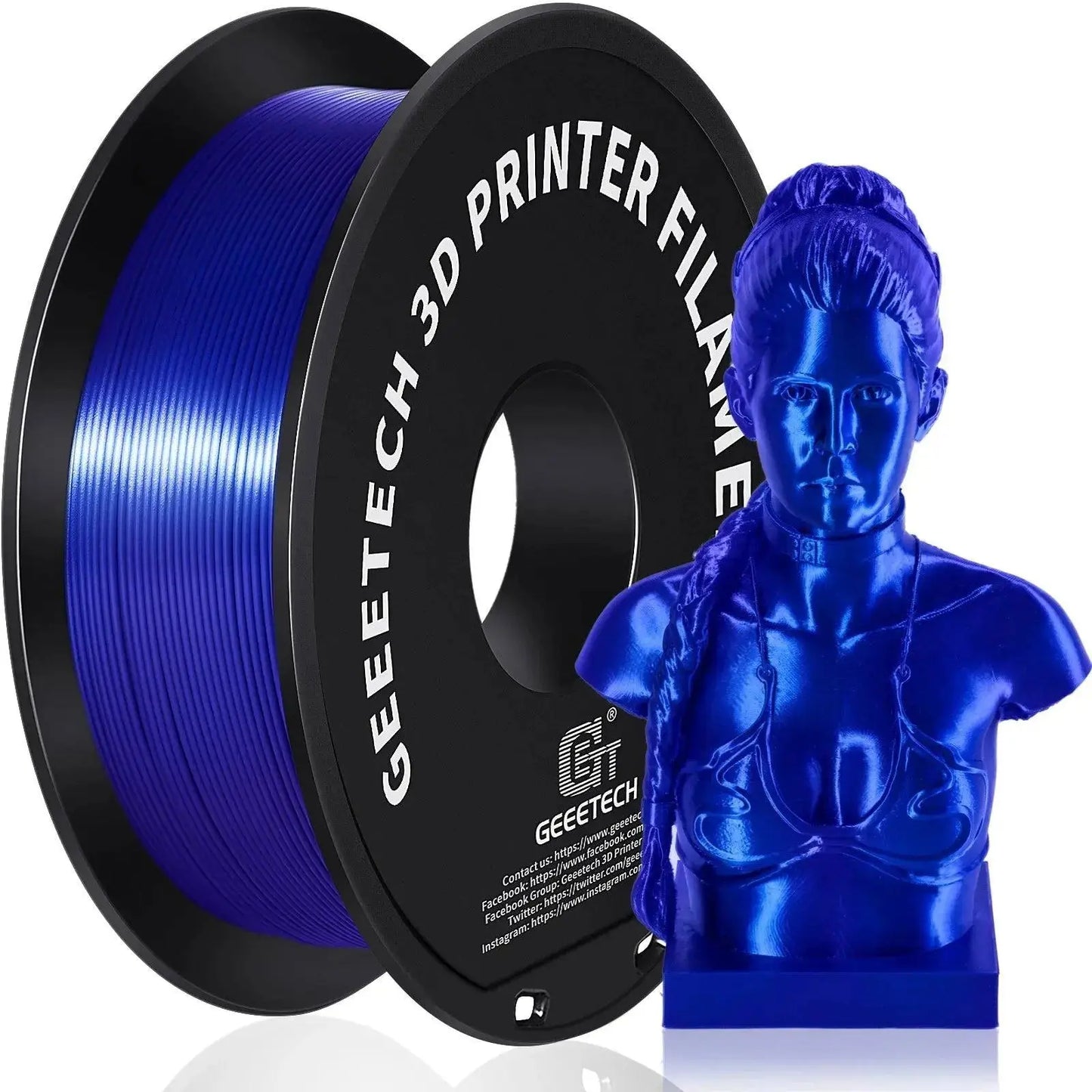 GEEETECH 1roll/1kg 1.75mm PLA Silk PLA Filament Vacuum Packaging Overseas Warehouses Various Colors For 3D Printer Fast Ship - i3dyou