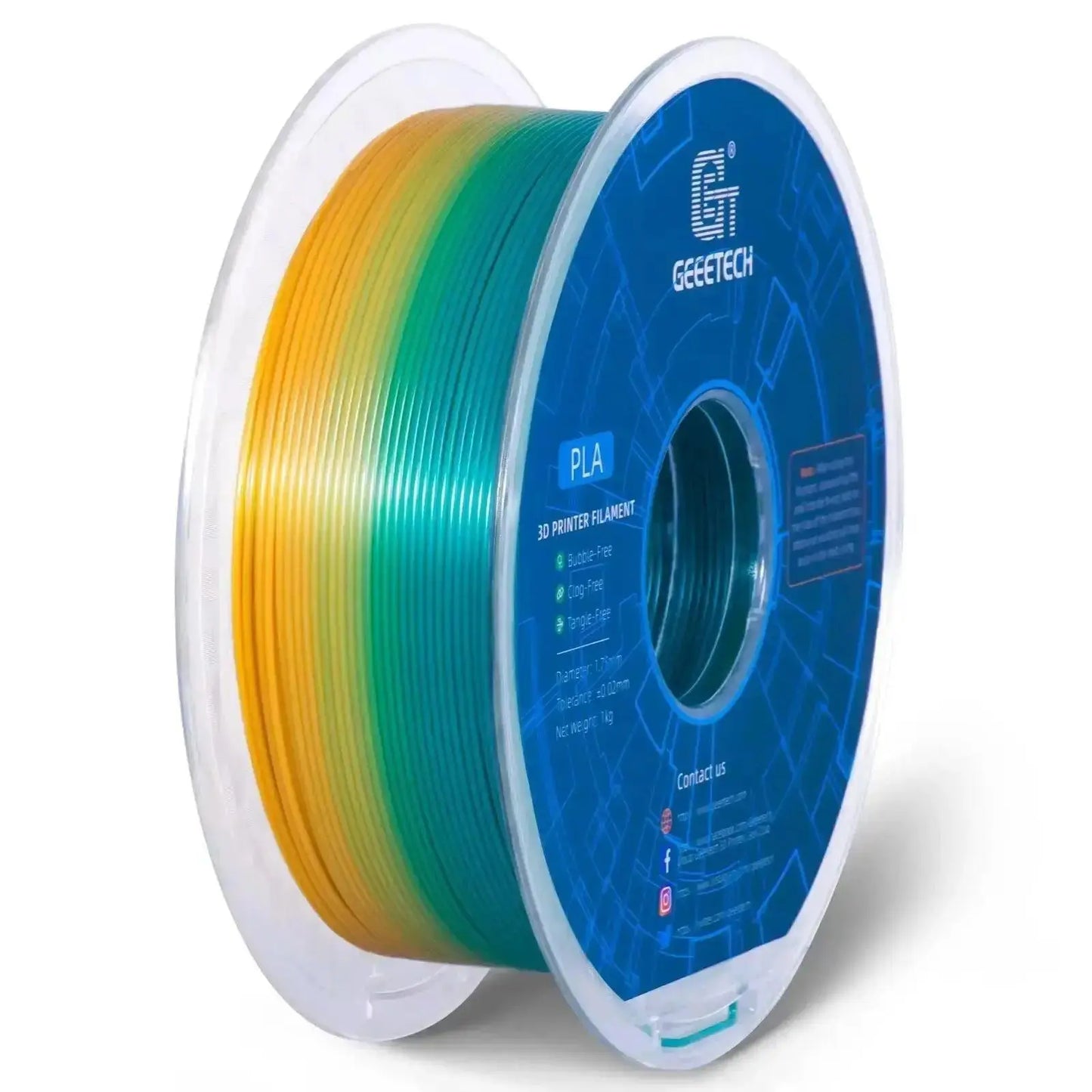 GEEETECH 1roll/1kg 1.75mm PLA Silk PLA Filament Vacuum Packaging Overseas Warehouses Various Colors For 3D Printer Fast Ship - i3dyou