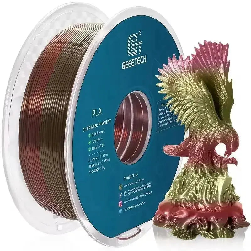GEEETECH 1roll/1kg 1.75mm PLA Silk PLA Filament Vacuum Packaging Overseas Warehouses Various Colors For 3D Printer Fast Ship - i3dyou