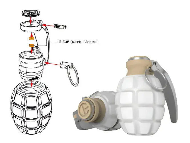 Grenade spice jar model 3d printable file - i3dyou