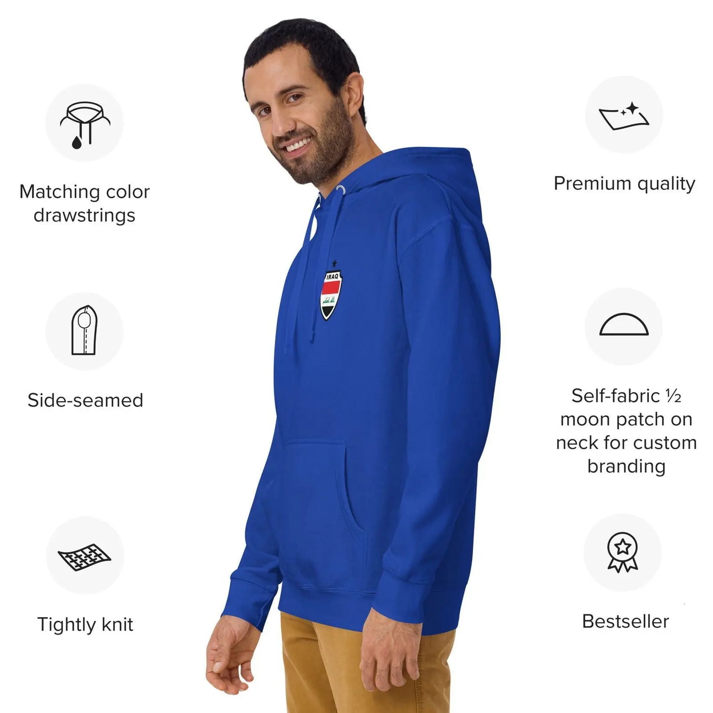 Iraq National Soccer Team Fan Lover Unisex Hoodie - i3dyou