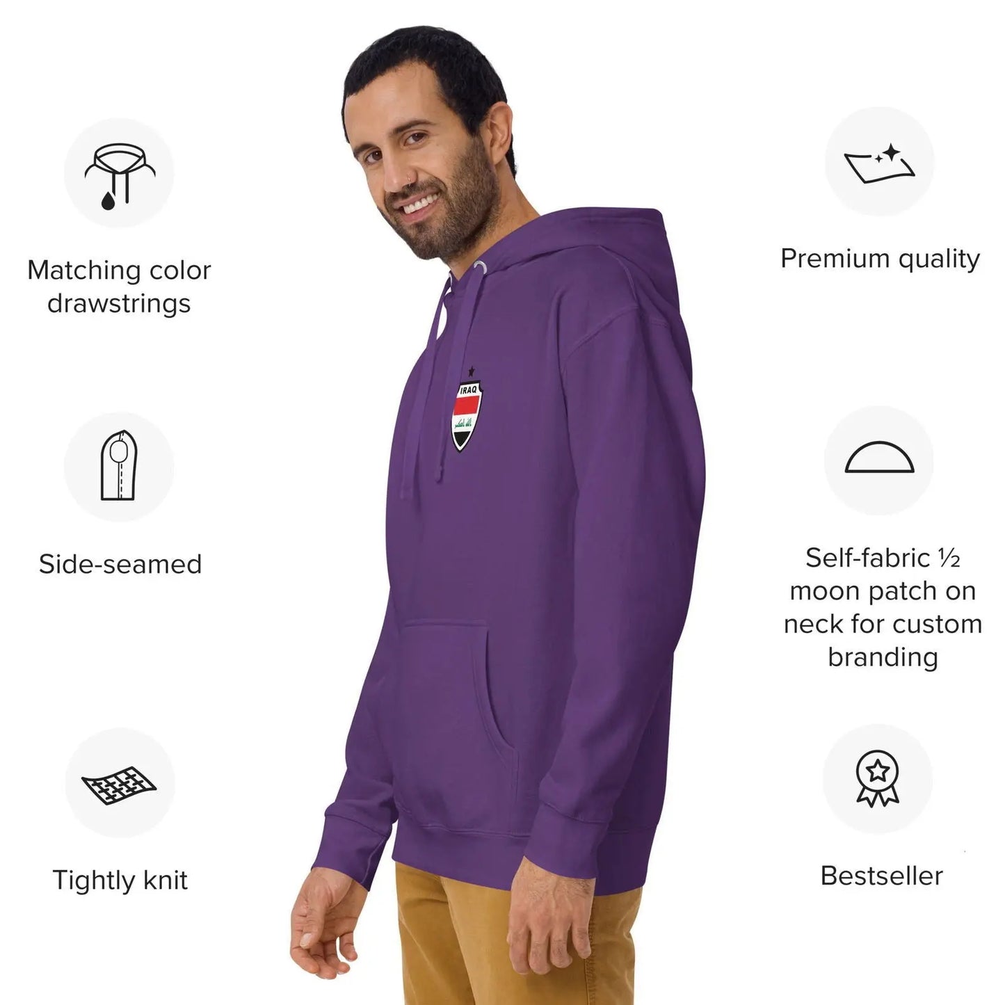 Iraq National Soccer Team Fan Lover Unisex Hoodie - i3dyou