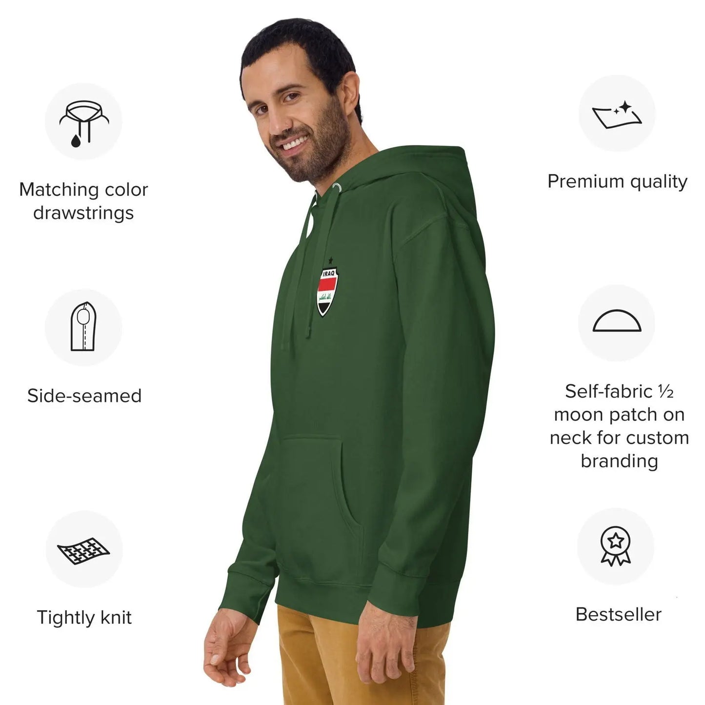 Iraq National Soccer Team Fan Lover Unisex Hoodie - i3dyou