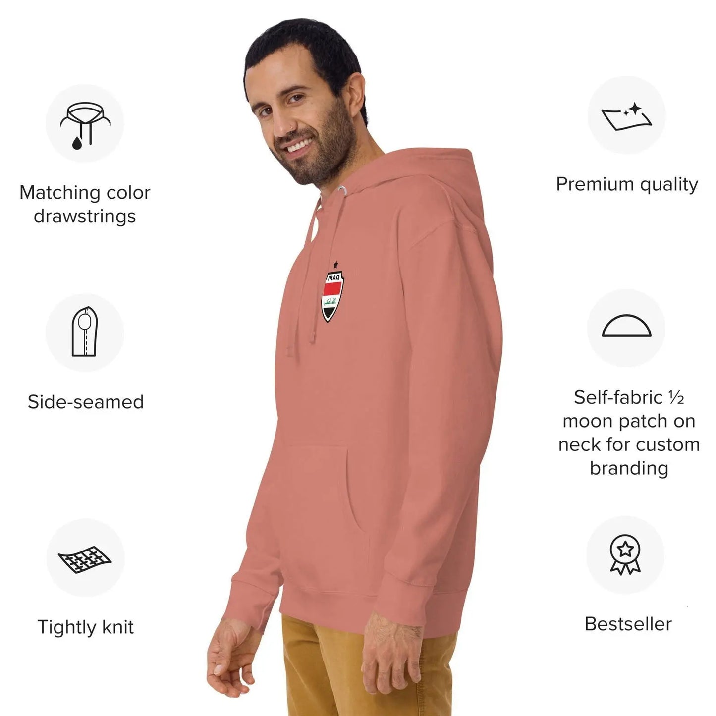 Iraq National Soccer Team Fan Lover Unisex Hoodie - i3dyou