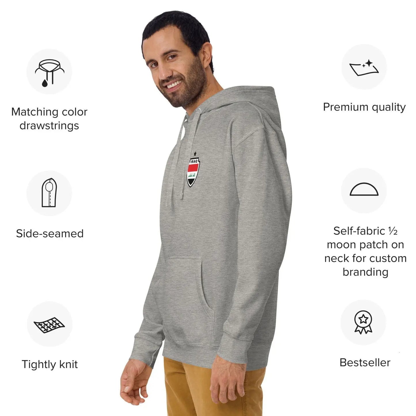 Iraq National Soccer Team Fan Lover Unisex Hoodie - i3dyou