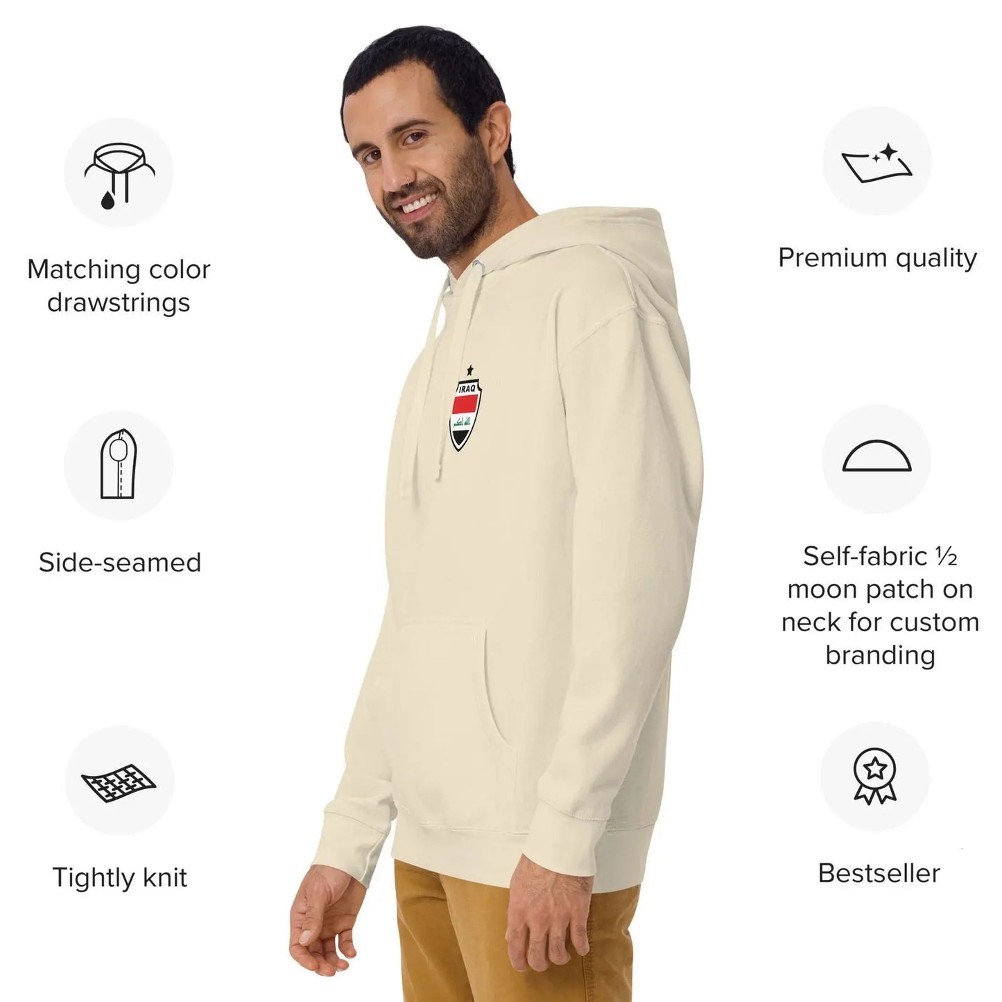Iraq National Soccer Team Fan Lover Unisex Hoodie - i3dyou