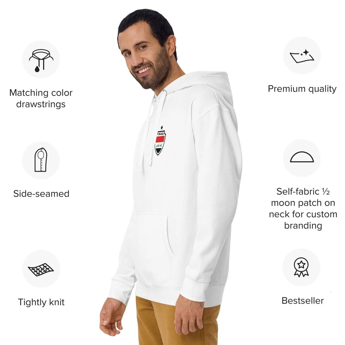 Iraq National Soccer Team Fan Lover Unisex Hoodie - i3dyou