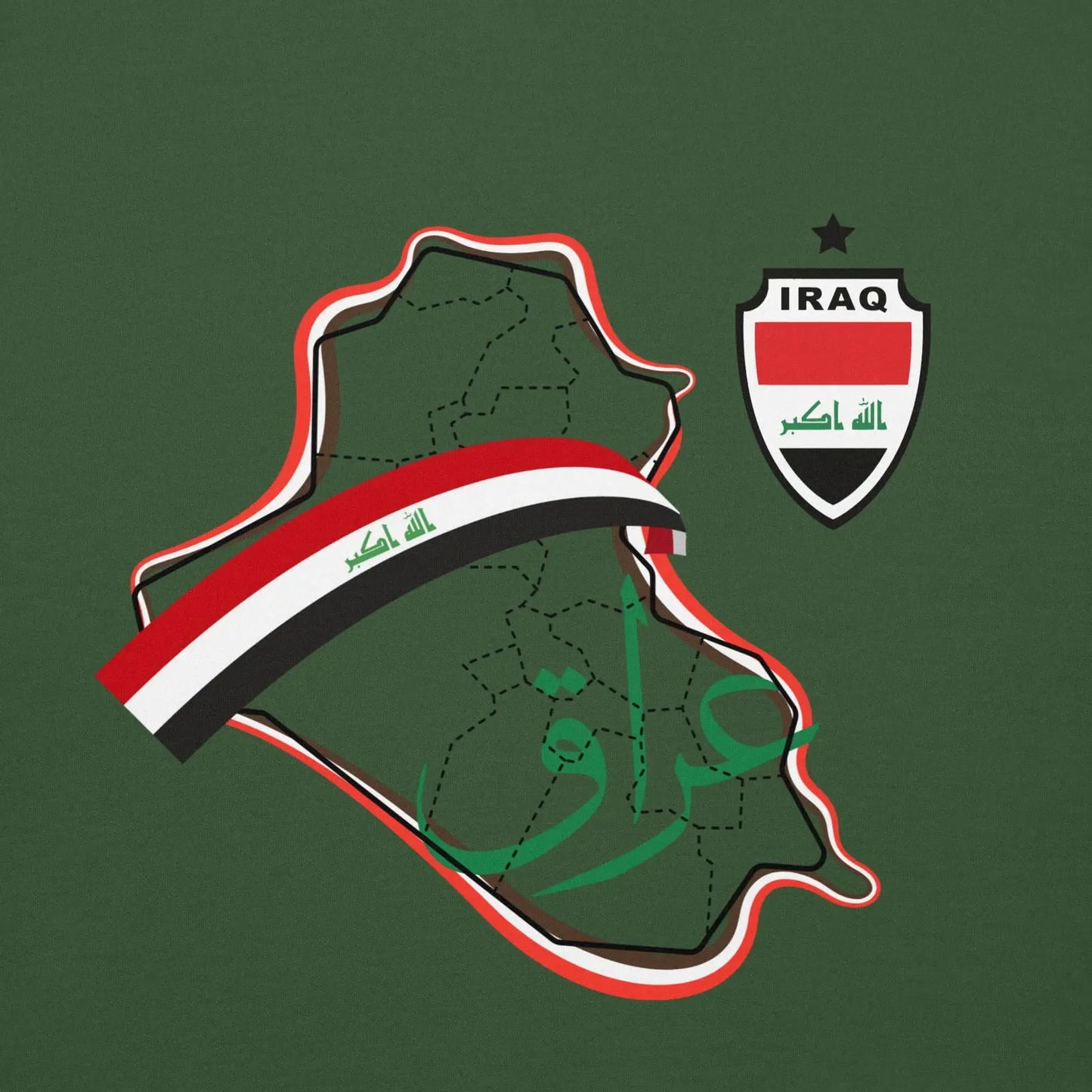 Iraq National Soccer Team Fan Lover Unisex Hoodie - i3dyou