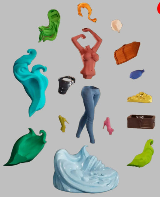 Nami treasure bikini figurine and nude 3d print file - i3dyou